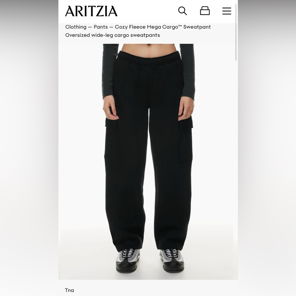 Aritzia TNA Cozy Fleece Mega Cargo Sweatpant